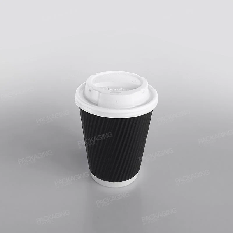 Ripple Kraft Paper Cup Hot - Black - Image 8